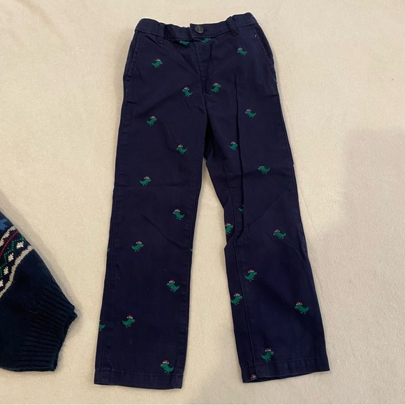 Boys 5yr Christmas Dinosaur Outfit Sweater Pants 5-6yr Winter Set Family Photos - Picture 3 of 6